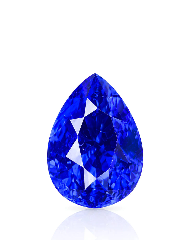 4.00ct Natural Cornflower Blue Sapphire pear-cut main view | SARATTI