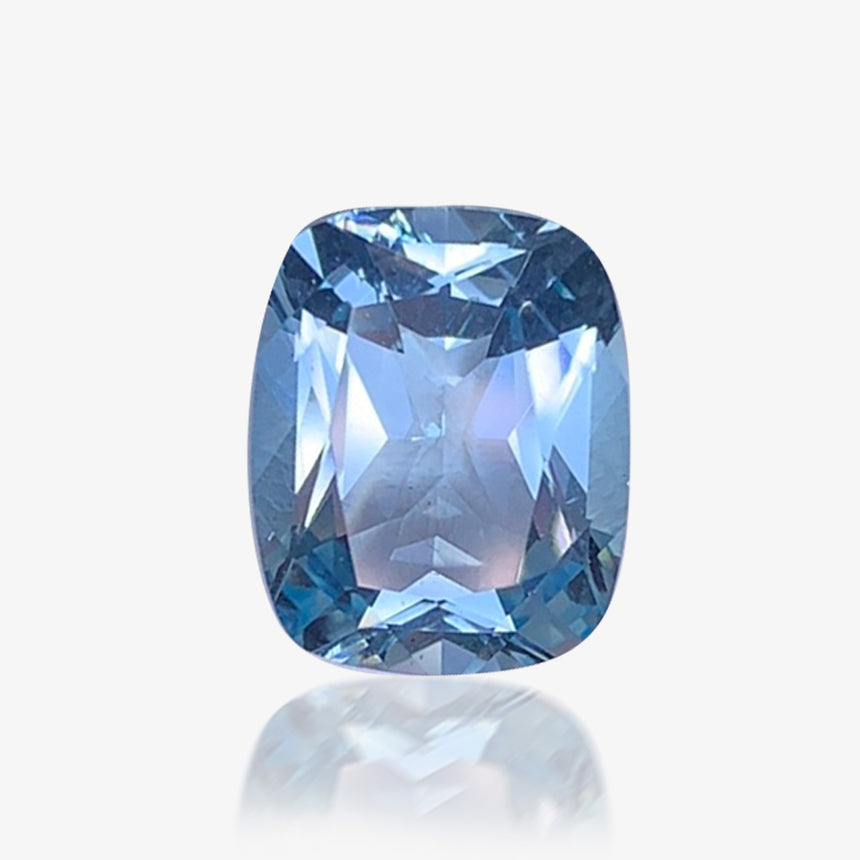 4.05 Carat Natural Santa Maria Aquamarine Cushion Gemstone