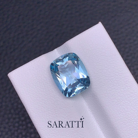 4.05ct Santa Maria Aquamarine Cushion Cut Gemstone