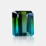 4.13 carat Natural bi-color tourmaline emerald cut loose gemstone | SARATTI