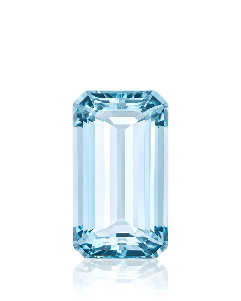 4.49ct Natural Santa Maria Aquamarine octagonal front view | SARATTI