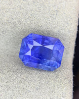 4.54ct Unheated Cornflower Blue Sapphire Octagonal loose gemstone alternate angle | SARATTI