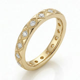 Hot Cross Diamond-Encrusted Wedding Band