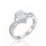Claire – Natural Pear-Shaped Diamond Twisted-Shank Engagement Ring