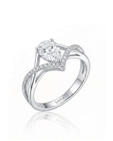 Claire – Natural Pear-Shaped Diamond Twisted-Shank Engagement Ring