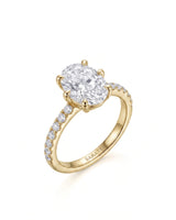Jade – Natural Oval Diamond Six-Prong Pavé Engagement Ring