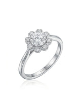 Celine – Natural Round Diamond Halo Engagement Ring
