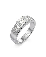 Regent Chevron Diamond Signet Ring