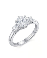 Paulina – Natural Round Diamond Three-Stone Engagement Ring