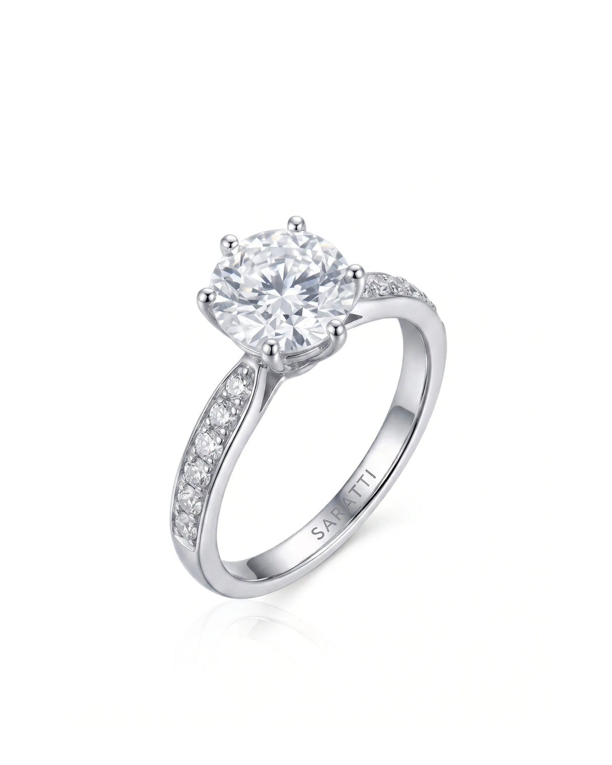 Ema – Natural Round Diamond Six-Prong Engagement Ring