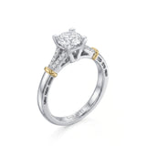 Noemie – Natural Round Diamond Split-Shank Engagement Ring