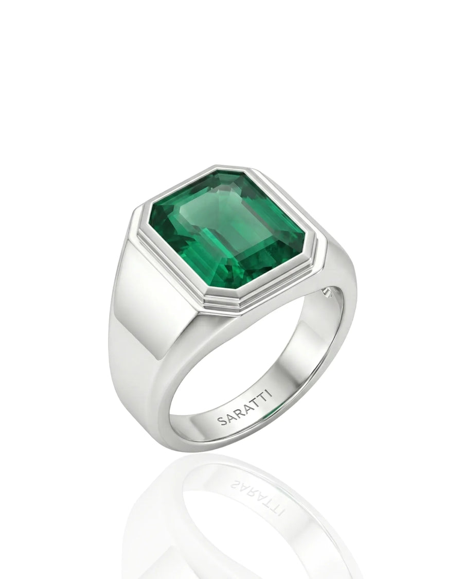 Aurelius Emerald Signet Ring