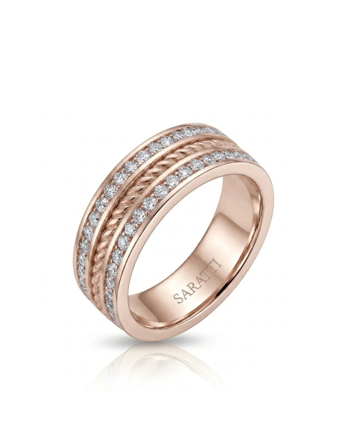 Aurelian Rope Diamond Wedding Band
