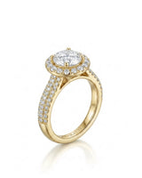 Yumi – Lumina Crown Natural Round Diamond Halo Engagement Ring