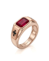 Dominion Ruby Cross Signet Band