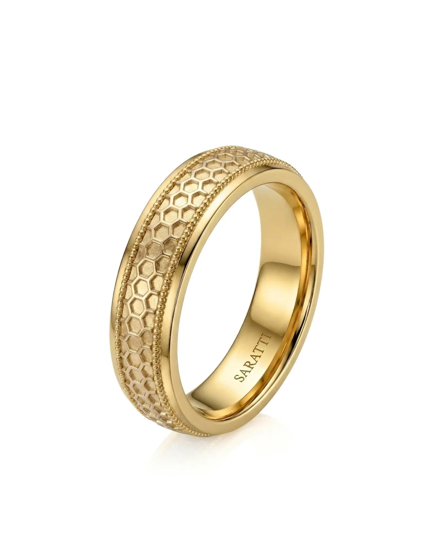 Aurelian Honeycomb Wedding Band