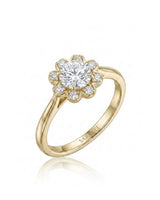 Celine – Natural Round Diamond Halo Engagement Ring
