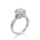 Julisa – Classic Chant Natural Round Diamond Halo Engagement Ring