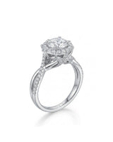 Julisa – Classic Chant Natural Round Diamond Halo Engagement Ring