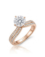 Dessina – Sublime Radiance Natural Round Diamond Tiara Split-Shank Ring