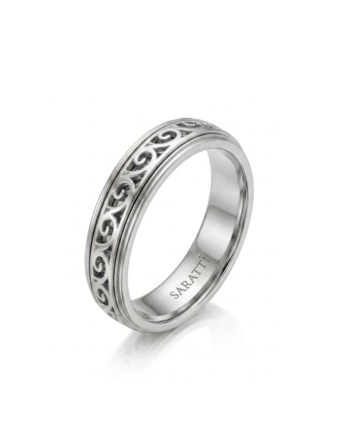 Aurelian Scroll Wedding Band