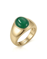 Verdant Axis Emerald Signet Ring