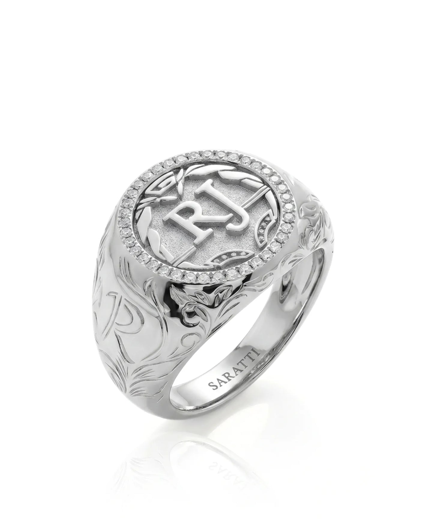 Regent Halo Men’s Diamond Signet Ring
