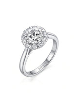 Sadi – Celestial Glow Natural Round Diamond Star Halo Ring