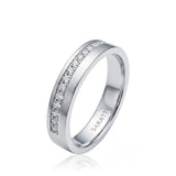 Axis Diamond Line Wedding Band