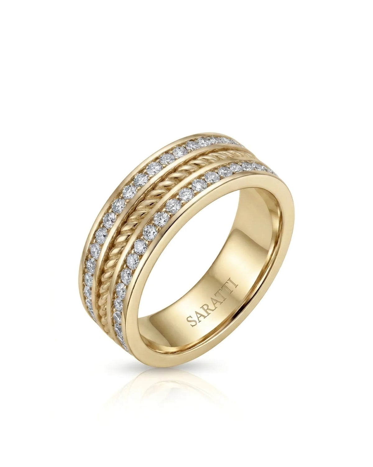 Aurelian Rope Diamond Wedding Band