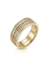 Aurelian Rope Diamond Wedding Band