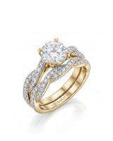 Donna – Natural Round Diamond Twisted-Shank Bridal Set