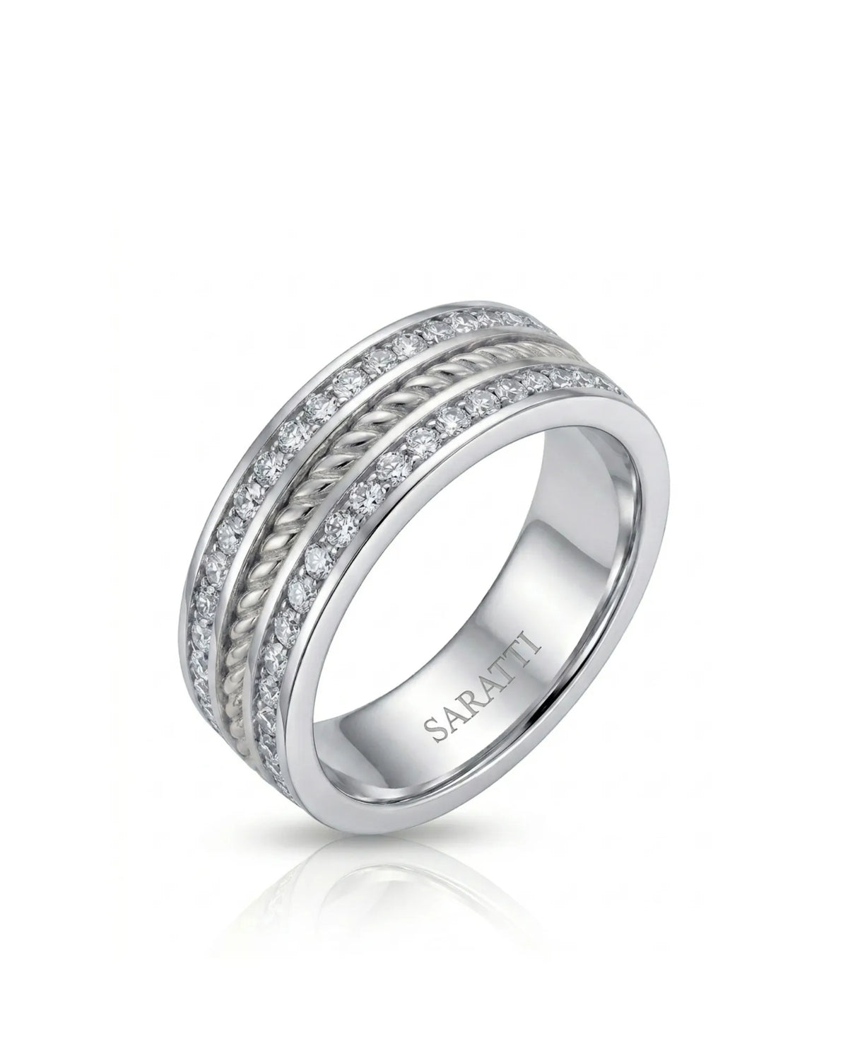 Aurelian Rope Diamond Wedding Band