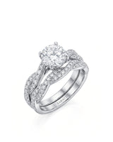 Donna – Natural Round Diamond Twisted-Shank Bridal Set