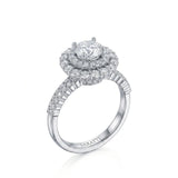 Bettina – Whispered Vows Natural Round Diamond Triple Halo Ring