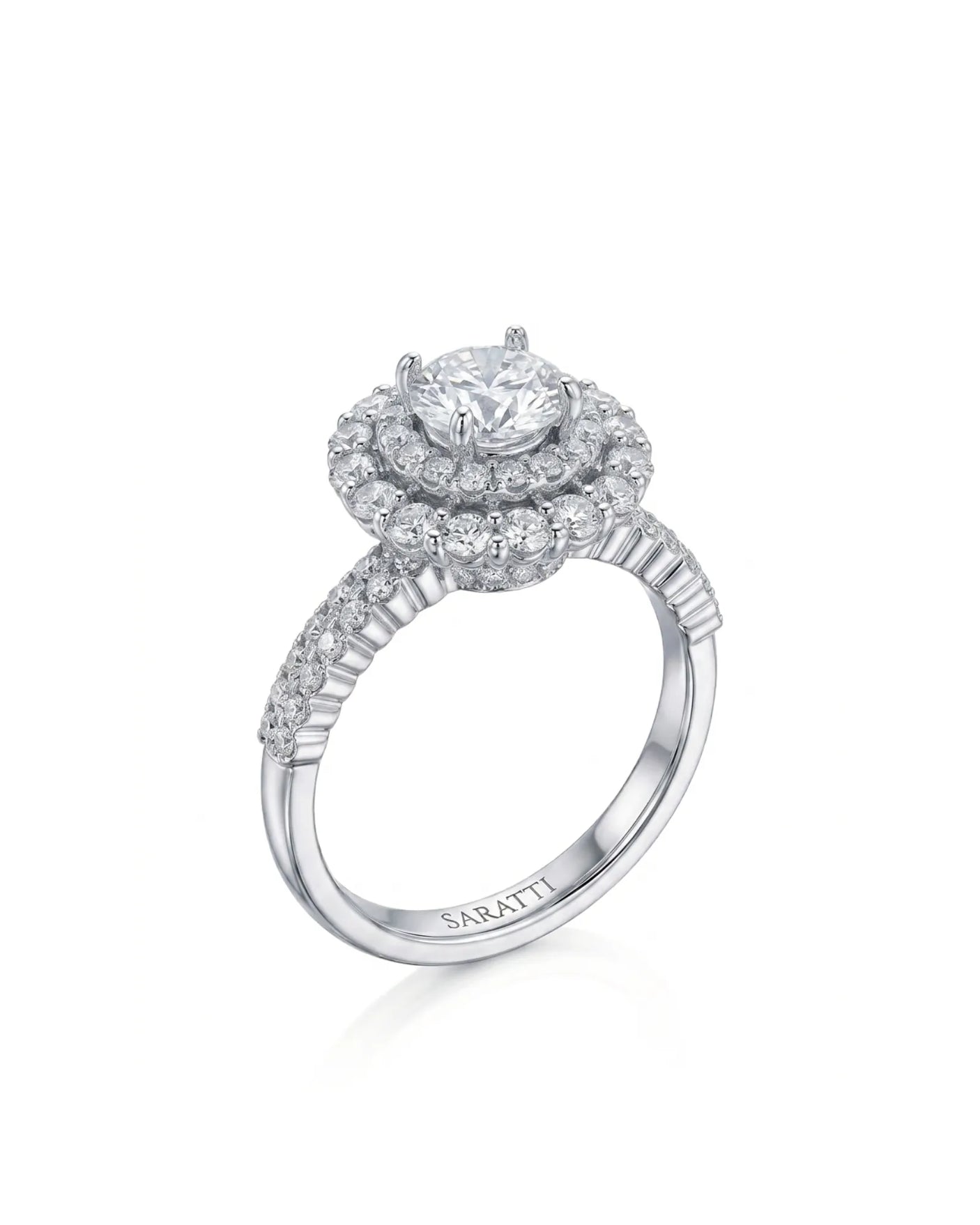 Bettina – Whispered Vows Natural Round Diamond Triple Halo Ring