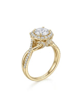 Julisa – Classic Chant Natural Round Diamond Halo Engagement Ring