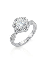 Madea – Radiant Embrace Natural Round Diamond Double Halo Ring