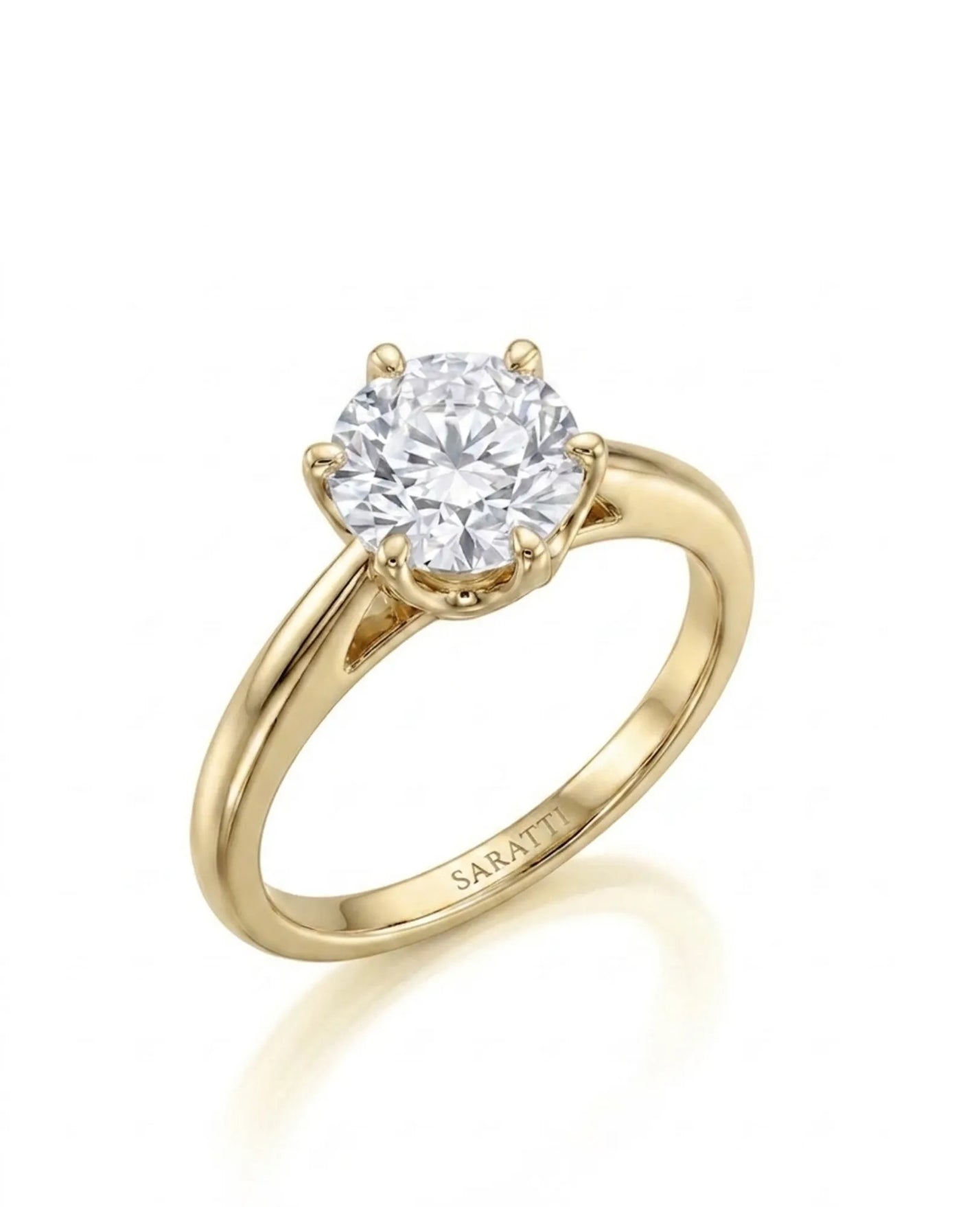 Becky – Natural Round Diamond Solitaire Ring