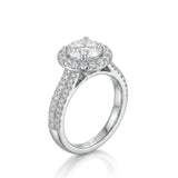 Yumi – Lumina Crown Natural Round Diamond Halo Engagement Ring