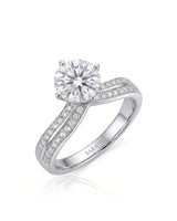 Dessina – Sublime Radiance Natural Round Diamond Tiara Split-Shank Ring