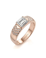 Regent Chevron Diamond Signet Ring