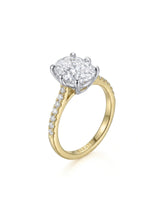 Jade – Natural Oval Diamond Six-Prong Pavé Engagement Ring