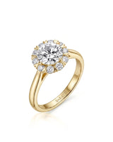 Sadi – Celestial Glow Natural Round Diamond Star Halo Ring