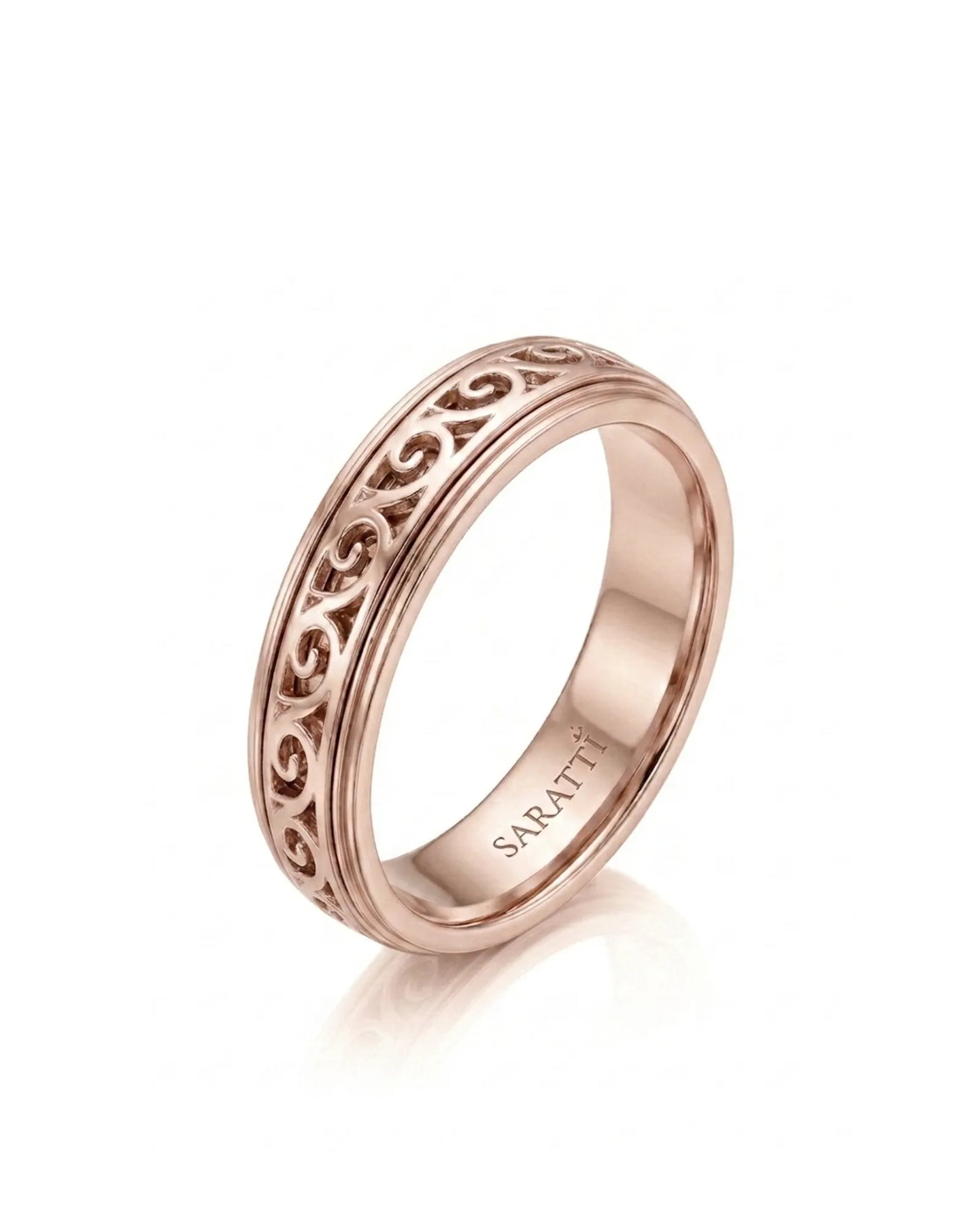 Aurelian Scroll Wedding Band