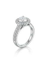 Yumi – Lumina Crown Natural Round Diamond Halo Engagement Ring