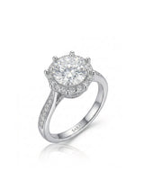 Yulisa – Eternal Flame Natural Round Diamond Halo Engagement Ring