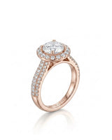 Yumi – Lumina Crown Natural Round Diamond Halo Engagement Ring