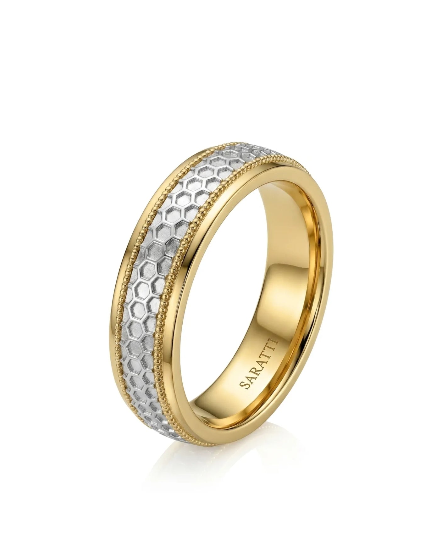 Aurelian Honeycomb Wedding Band