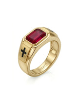 Dominion Ruby Cross Signet Band